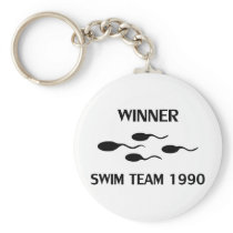 winner swim team 1990 icon keychain