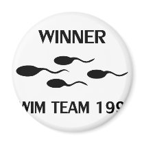 winner swim team 1990 icon fridge magnet