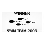 winner swim team 2003 icon personalized photo card