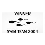 winner swim team 2004 icon personalized photo card
