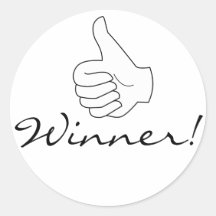 Winner Thumbs Up Stickers