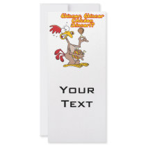 winner winner chicken dinner irony humor custom rack card
