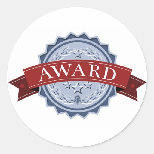 Winners award medal classic round sticker Zazzle