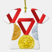 Winners medals christmas ornament
