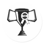 Winners Trophy Round Sticker