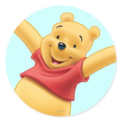 Winnie the Pooh 7 Stickers