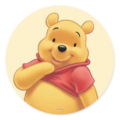 Winnie the Pooh 8 Round Sticker