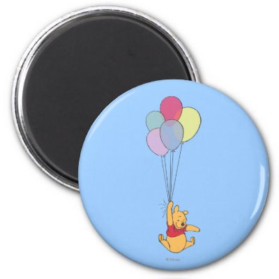 Winnie the Pooh and Balloons magnets