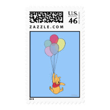 Winnie the Pooh and Balloons Stamp