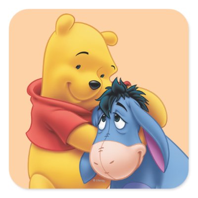 Winnie the Pooh and Eeyore stickers