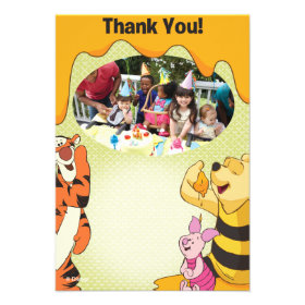Winnie the Pooh Birthday Thank You Cards Invitations