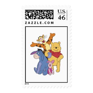 Winnie the Pooh Pooh Piglet Tigger Eeyore stamp