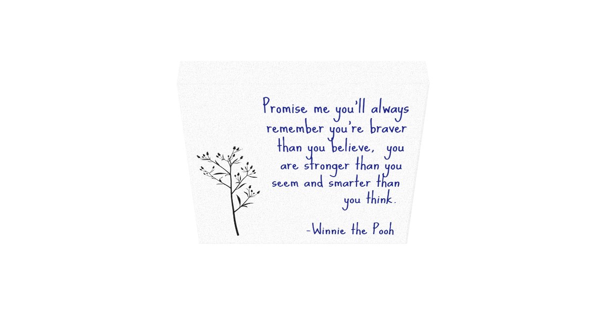 Winnie The Pooh Quote Canvas Art Inspirational Art Zazzle