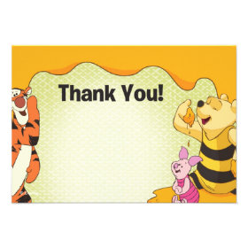 Winnie the Pooh Thank You Cards Invitations