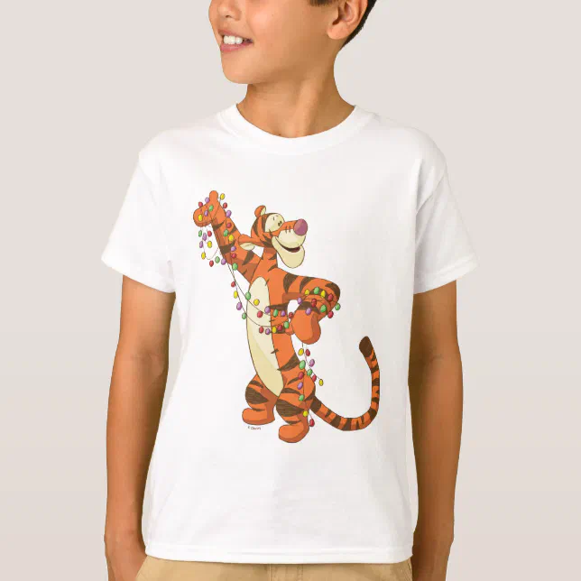 Winnie The Pooh Tigger Christmas Lights T Shirt Zazzle