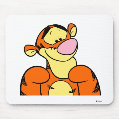 Winnie The Pooh Tigger Looking Happy mousepads