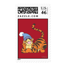 Winnie The Pooh Tigger with hat Postage Stamp