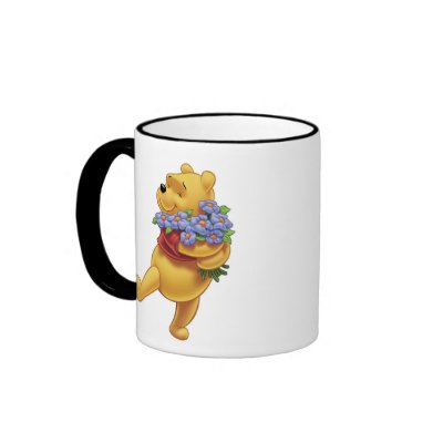 Winnie the Pooh with Flowers mugs