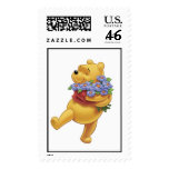 Winnie the Pooh with Flowers Postage Stamps