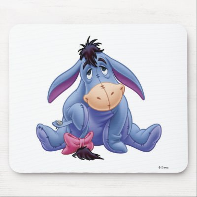 Winnie The Pooh's Eeyore Holding Tail mousepads
