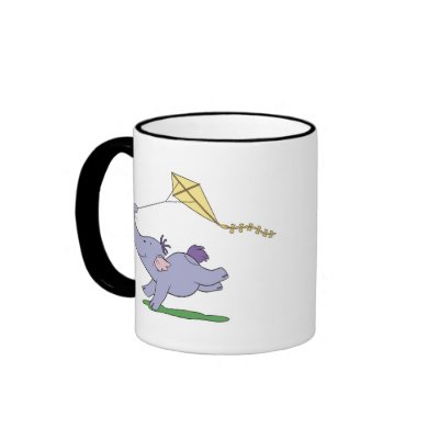 Winnie the Pooh's Heffalump Flying a Kite mugs