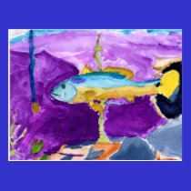 Winning art by  A. Pugh - Grade 4 postcards