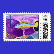 Winning art by  A. Pugh - Grade 4 stamps