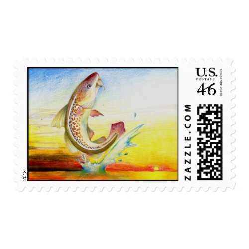 trout postage stamp