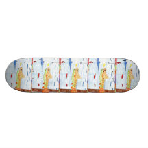 Winning art by  E. Hornacek - Grade 6 Custom Skate Board