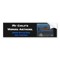 Winning artwork by S. Johnson, Grade 9 bumper stickers