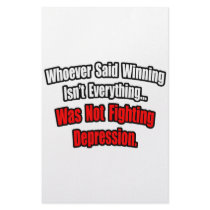 Winning Isn't Everything Quote, Depression stationery