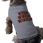 Winning Winning Winning orange with blue Doggie Tshirt