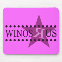 Winos R Us (Purple) mousepads by stikstikly Winos R Us (Purple) mousepads