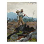 Winslow Homer Vintage Watercolor Guide Woodsman Postcard