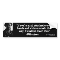 Winston Bumper Sticker bumper stickers by darosfilms Winston Bumper Sticker bumper stickers