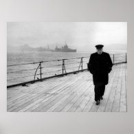 Winston Churchill At Sea Print