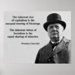 Winston Churchill Capitalism Quote Print