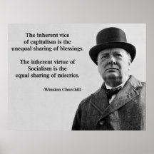 Winston Churchill Capitalism Quote Print
