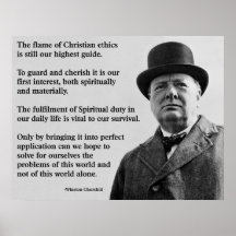Winston Churchill Christian Print