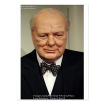 Winston Churchill Failure Wisdom Quote Gifts postcards