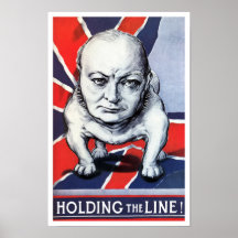 Winston Churchill -- Holding The Line! Print