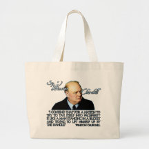 Winston Churchill Quote on Taxation Canvas Bag