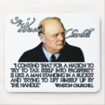 Winston Churchill Quote on Taxation Mouse Pads