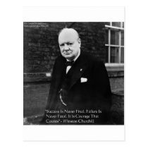 Winston Churchill "Success Never Final" Gifts postcards