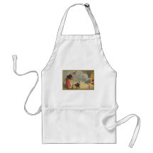 Wintage Halloween Witch, Cat Apron