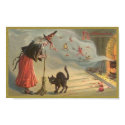 Wintage Halloween Witch, Cat posters by vintagehalloween Wintage Halloween Witch, Cat posters