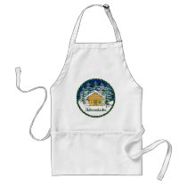 Winter Adirondack Mountain Cabin aprons by TheChristmasBoutique Winter Adirondack Mountain Cabin aprons