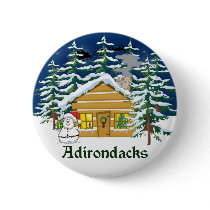 Winter Adirondack Mountain Cabin buttons by TheChristmasBoutique Winter Adirondack Mountain Cabin buttons