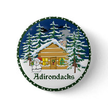 Winter Adirondack Mountain Cabin buttons by TheChristmasBoutique Winter Adirondack Mountain Cabin buttons
