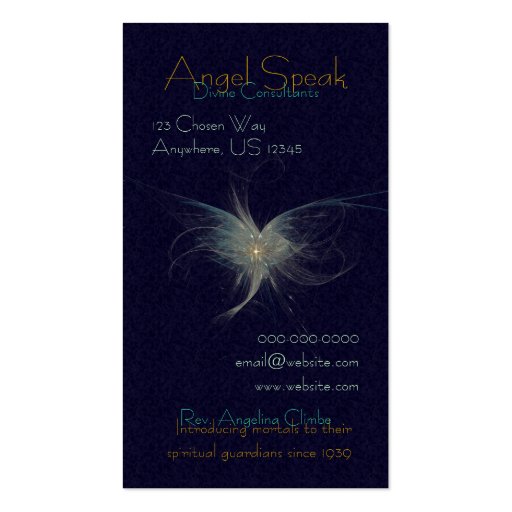 Winter Angel Standard Card Business Card (front side)
